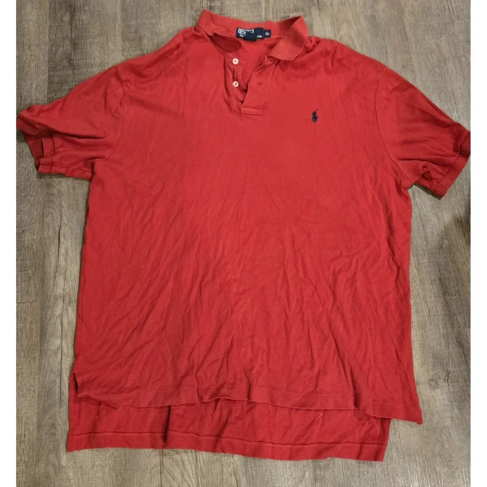 Polo Ralph Lauren Mens XL‎ Classic Fit Short Sleeve Red Rugby Pony